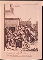Distribution of Bread at the Louvre during the Food Shortage, 1709